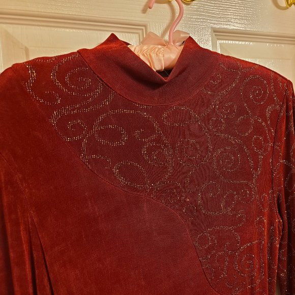 Vintage Lori Weidner Garnet Gown - Picture 3 of 14